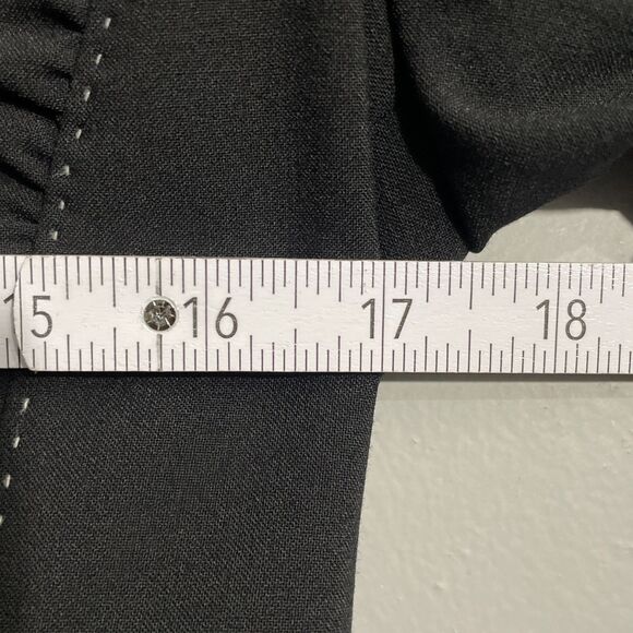 Anne Klein Women’s 8 Black Blazer White Contrast Stitching Classic Workwear - Picture 14 of 14